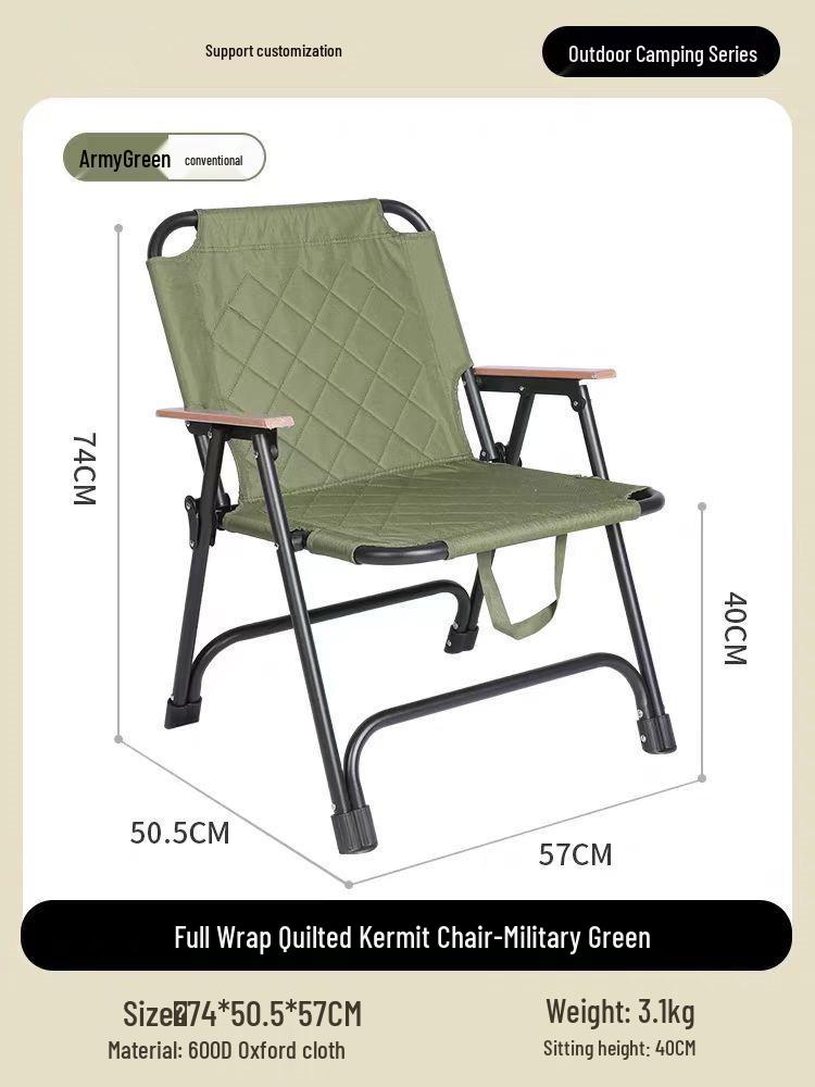 Portable Outdoor Carbon Steel Folding Chair for Picnic, Beach, Fishing, and Leisure