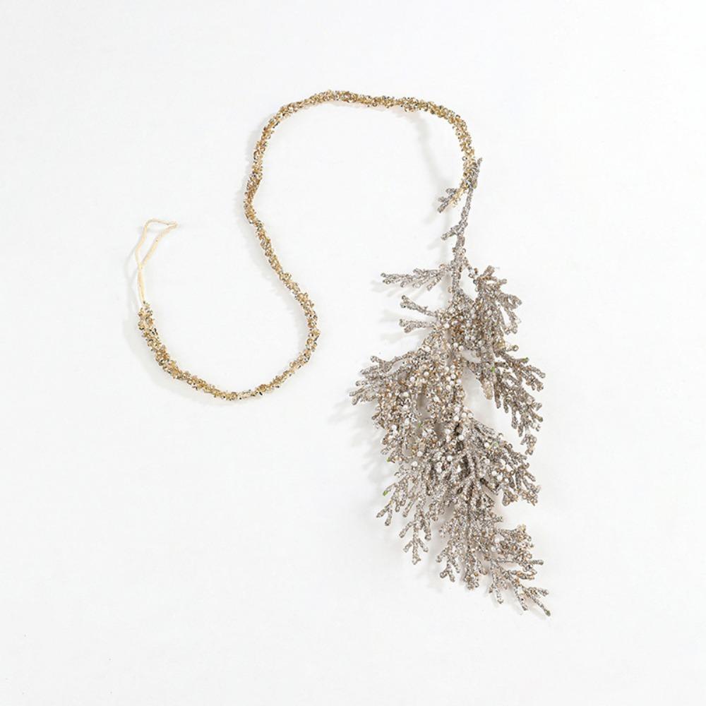 Plastic Cypress Leaves Pendant Simulation Christmas Ornament  Christmas Day