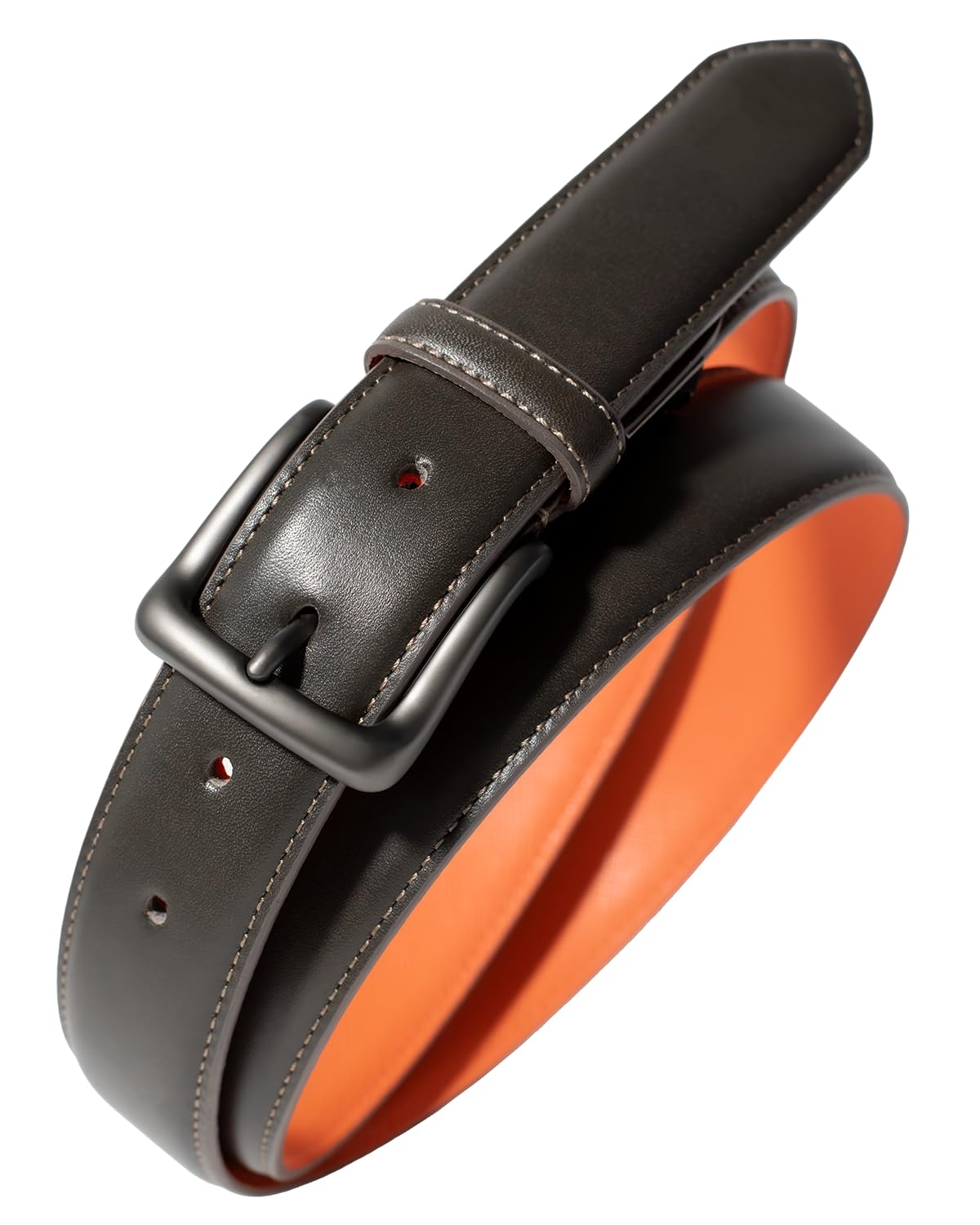 

TAVARAT Натуральная кожа 32 мм Сделано в Регулируемый с эластичной лентой из кожи Химедзи Черный х Мужской ремень, Эластичный, Япония, Размер, (Матовый серый)