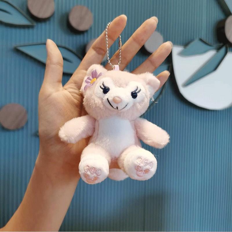 Adorable Pink Fox Keychain Plush Doll Charming Cake Decoration Gift Accessory