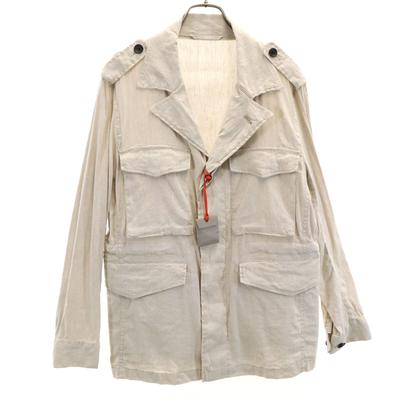 Unused Nano LIBRARY Linen Blend Military Jacket S Beige Men's Used