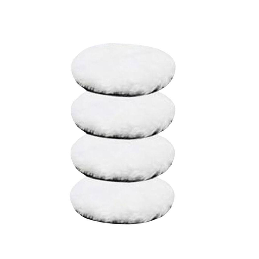Artificial Wool Polishing Pads 4pcs 5inch for Buffing For Cleaning and Dust Removal with Soft Synthetic Fibers