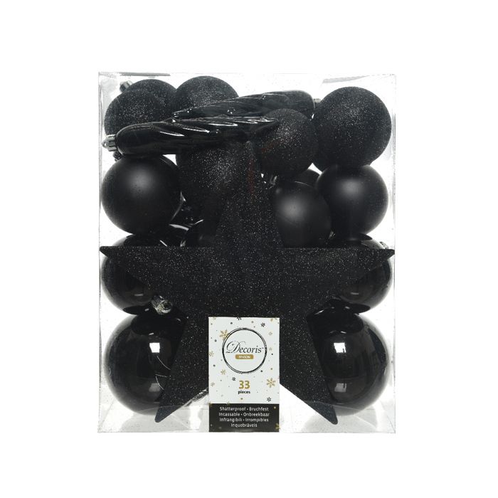 Boîte De 33 Accessoires EDM - Esprit De Noël - Noir - 72211