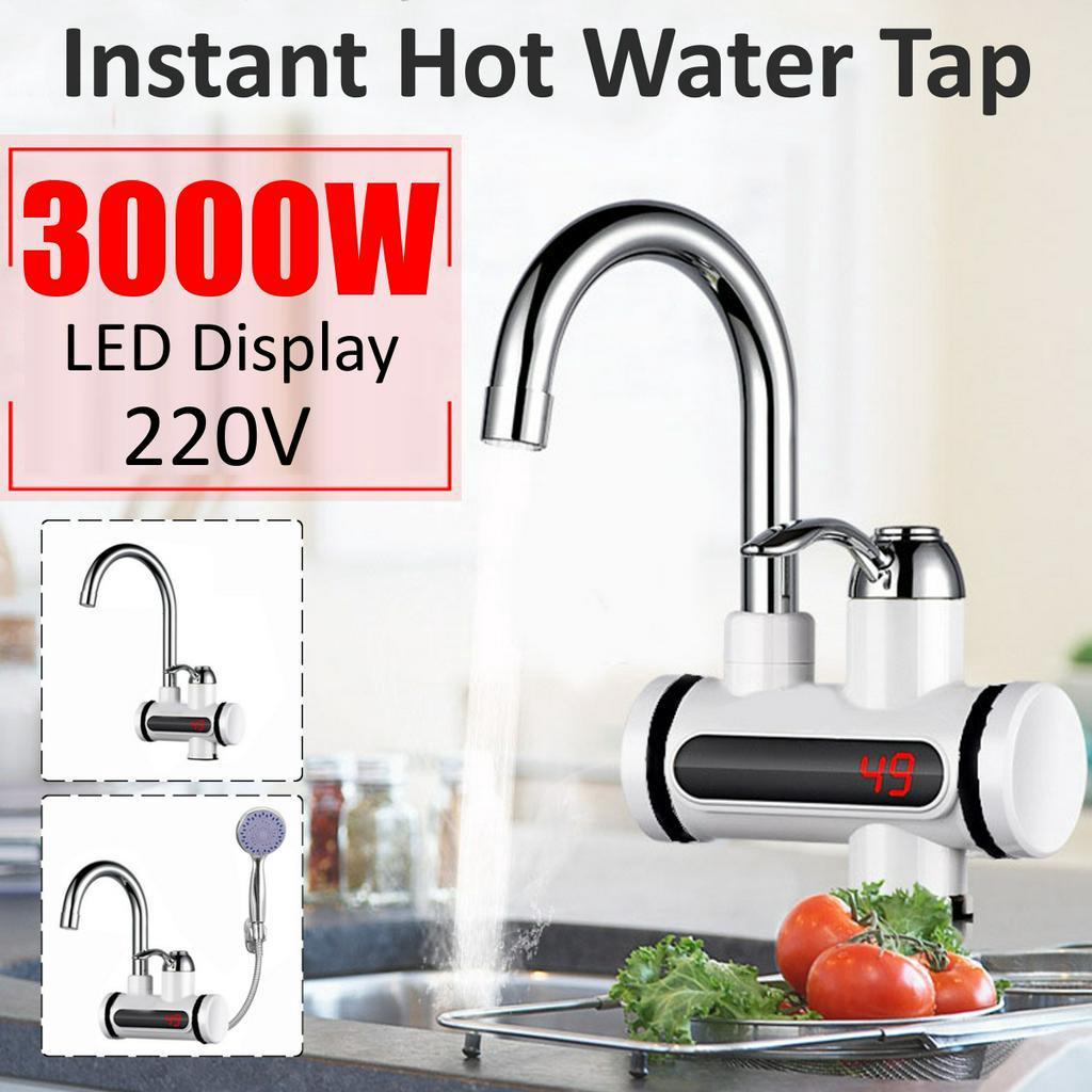 3000W Kitchen Electric Tap Water Heating Instantaneous Water Heater Electric Shower Water Heater Instant Instant Hot Faucet