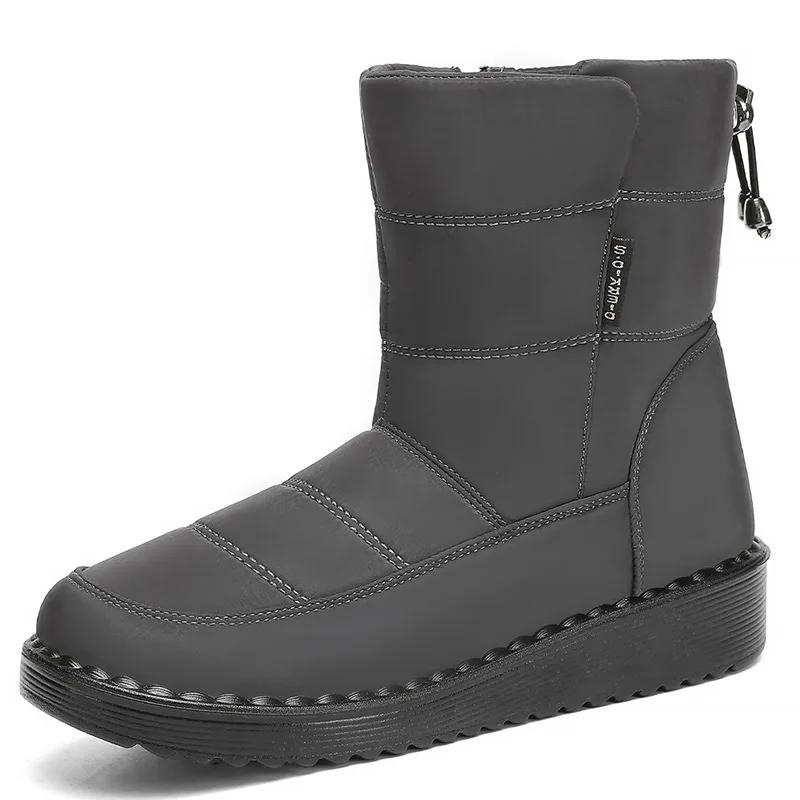 Damen Schneestiefel Winter Dick Plüsch Warme Baumwollschuhe Winter Plüsch Mid-Calf Stiefel Rutschfeste Plateau Stiefel Winterstiefel für Damen