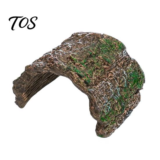 Reptile Supplies for Tanks Hideout Cave, Tree Trunk Gecko Lizard Realistic Arched Habitat Decoration Bark Hideaway Spiders Tortoises Tank Terrarium
