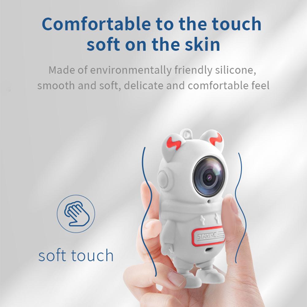 Silicone Case for Insta360 GO 3 Camera Spaceman Silicone Housing Protector Scratchproof Cartoon Silicone Case Camera Accessories