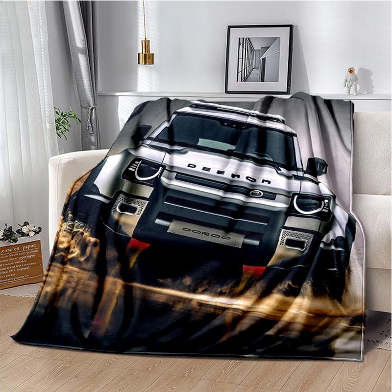 Luxurious HD Fashion Trend Sports Car L-LAND ROVER Logo Blanket - Perfect for Children as Gift Sofa Bed Office Hotel Decor