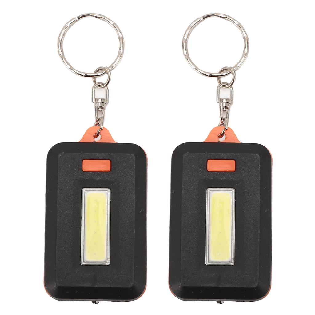 2Pcs Mini Emergency Light Portable Pocket Key Chain Flashlight for Outdoor Cycling Fishing