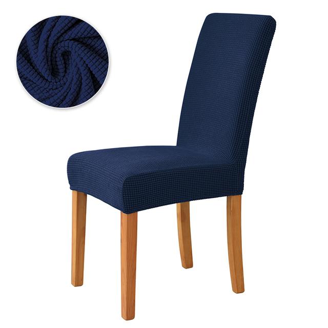 Polar Fleece Dining Chair Covers Stretch Removable Washable Chair Slipcover Big Elastic Chair Cover For Dining Room Home Decor