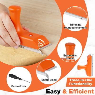 3 In 1 Woodworking Edge Trimmer Carpentry Fillet Scraper Board For All Edge Banding Materials Trimming Knife Woodworking Tool