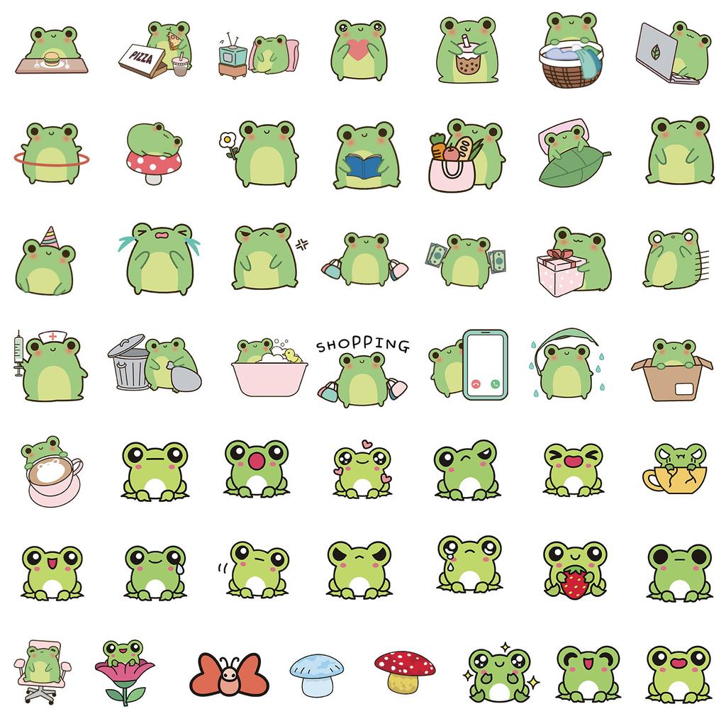 Lucky Clover Green Plant Element DIY Hand Account Stickers for Students Stationery Phone Shell Material Decoration Poster