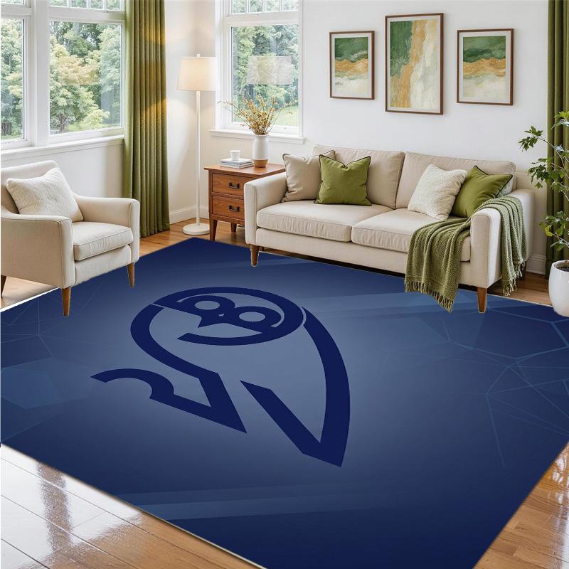 Sheffield Wednesday Design Crystal Velvet Rug Soft Decorative Mat for Bedroom Entrance