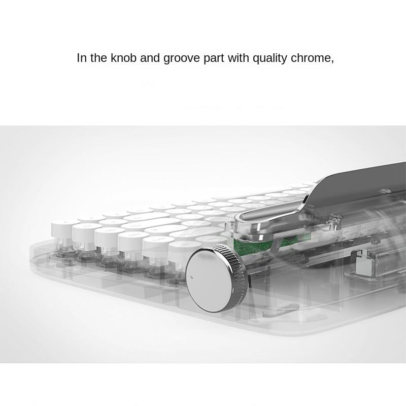 Actto Ansun Bluetooth Wireless Keyboard B303 Office Typewriter Tablet with Stylish Vintage Round Keycaps