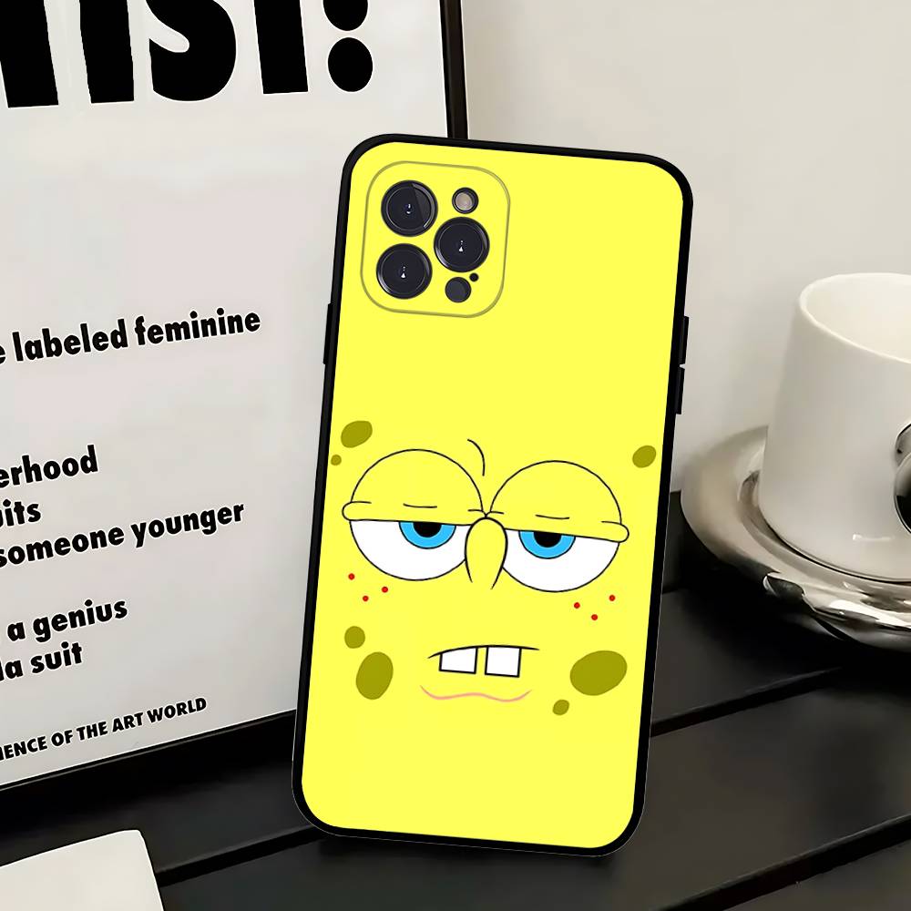 Kreslený S-SpongeBob S-Hranatá Kalhotka Pouzdro na Telefon Pro IPhone 16 15 14 13 12 11 17 Pro Max Jednoduchost Zadní TPU Měkké Pouzdro