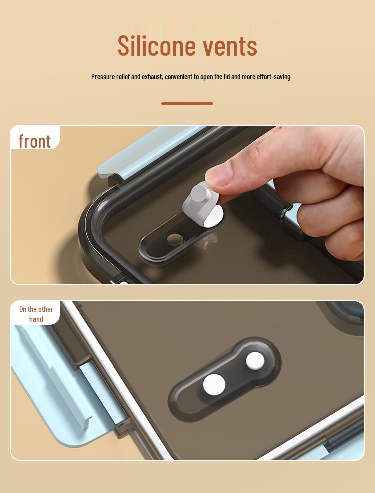 Insulated Bento Lunch Box with Lid - Large Capacity, Food-Grade, Portable for Students and Office Workers