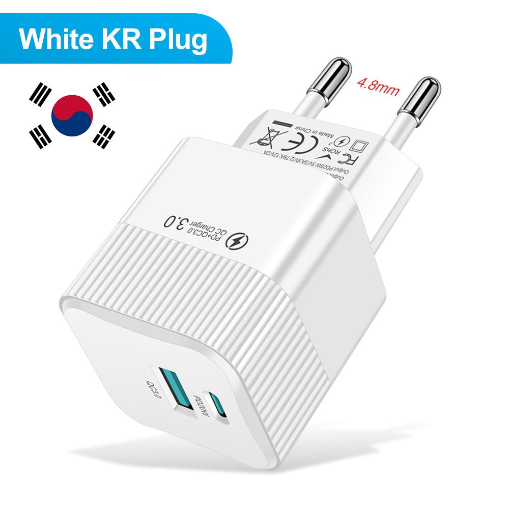 Macaron 25W USB+PD Super Fast Charger - EU/US/KR Standards