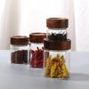 Acacia Wood Lid Glass Airtight Storage Jar for Honey or Bird's Nest