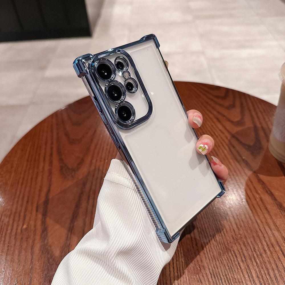 Elektrolyticky pokovené průhledné ochranné pouzdro Four Corners Anti Drop pro Xiaomi Poco Redmi