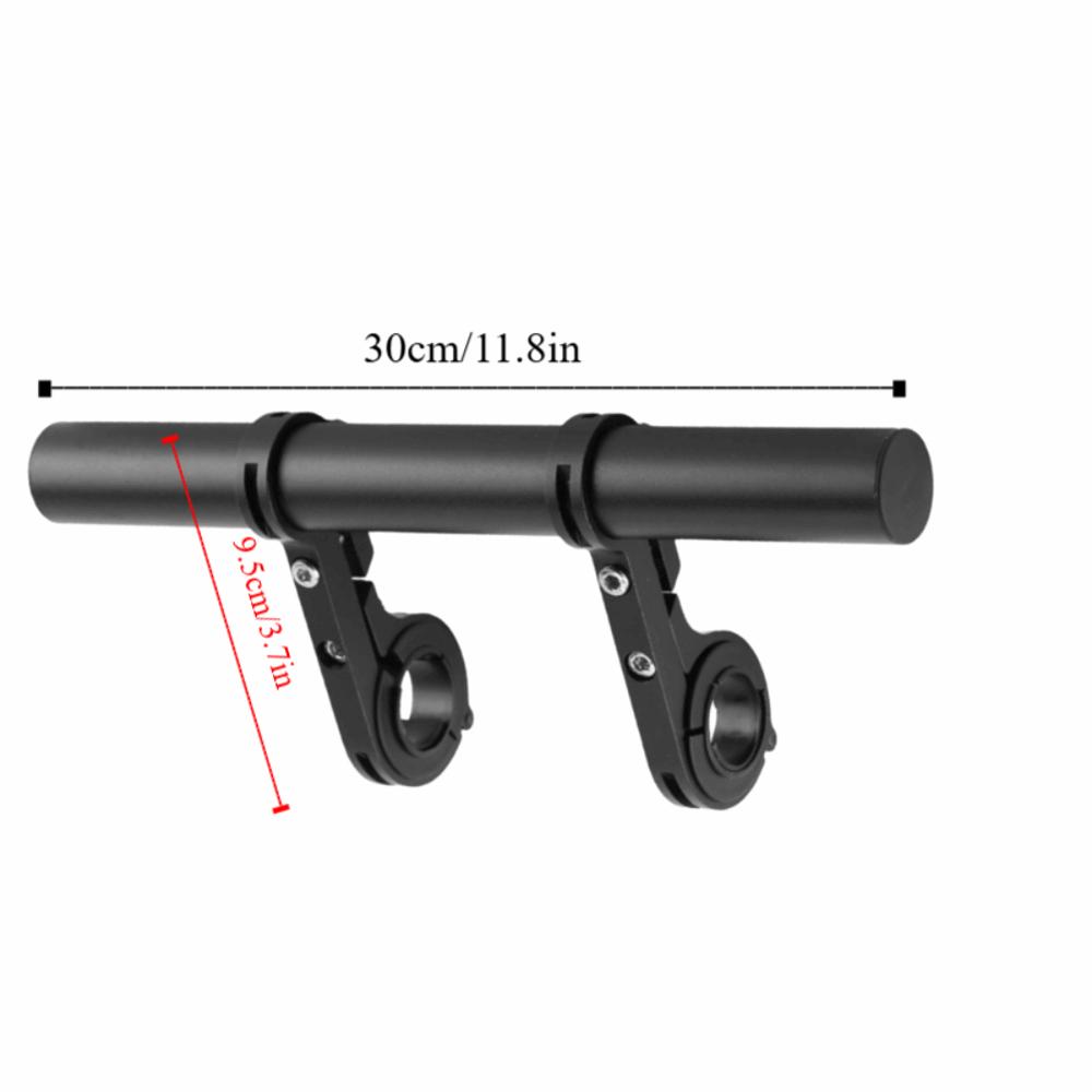 Aluminum Alloy Bike Handlebar Extender 30cm Double Clamp Bicycle Handlebar Bracket Lightweight for 25.4/31.8 mm Handlebar