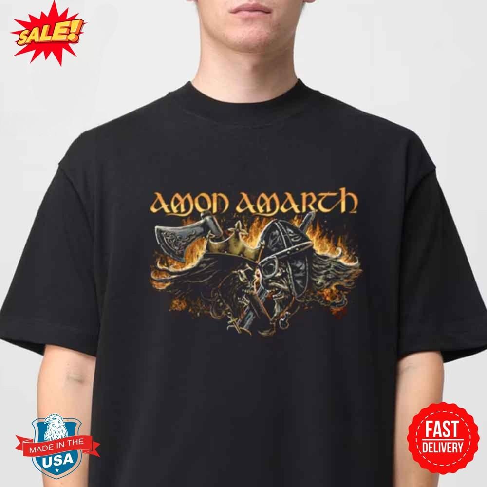 Amon Amarth Saxons And Vikings Classic T-Shirt Unisex T-Shirt S