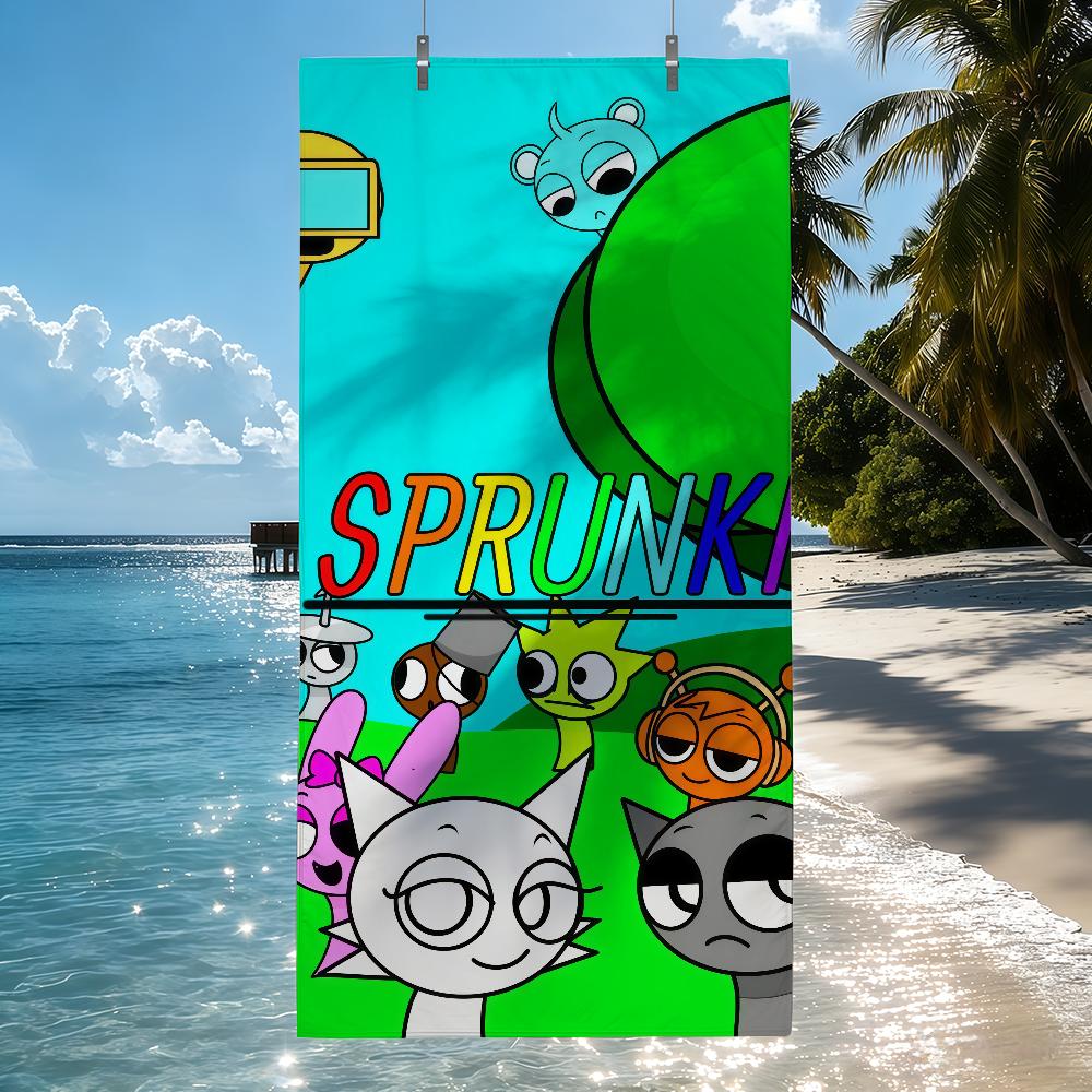 Cartoon I-Incredibox S-Sprunki Handtuch Strandtuch Reise Leicht Hautfreundlich Für Pool Strand Camping Kreuzfahrt Sommer