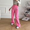 Damen Jeans in Übergröße, Pink, High-Waist, Gerades Bein (Sommer 2026)