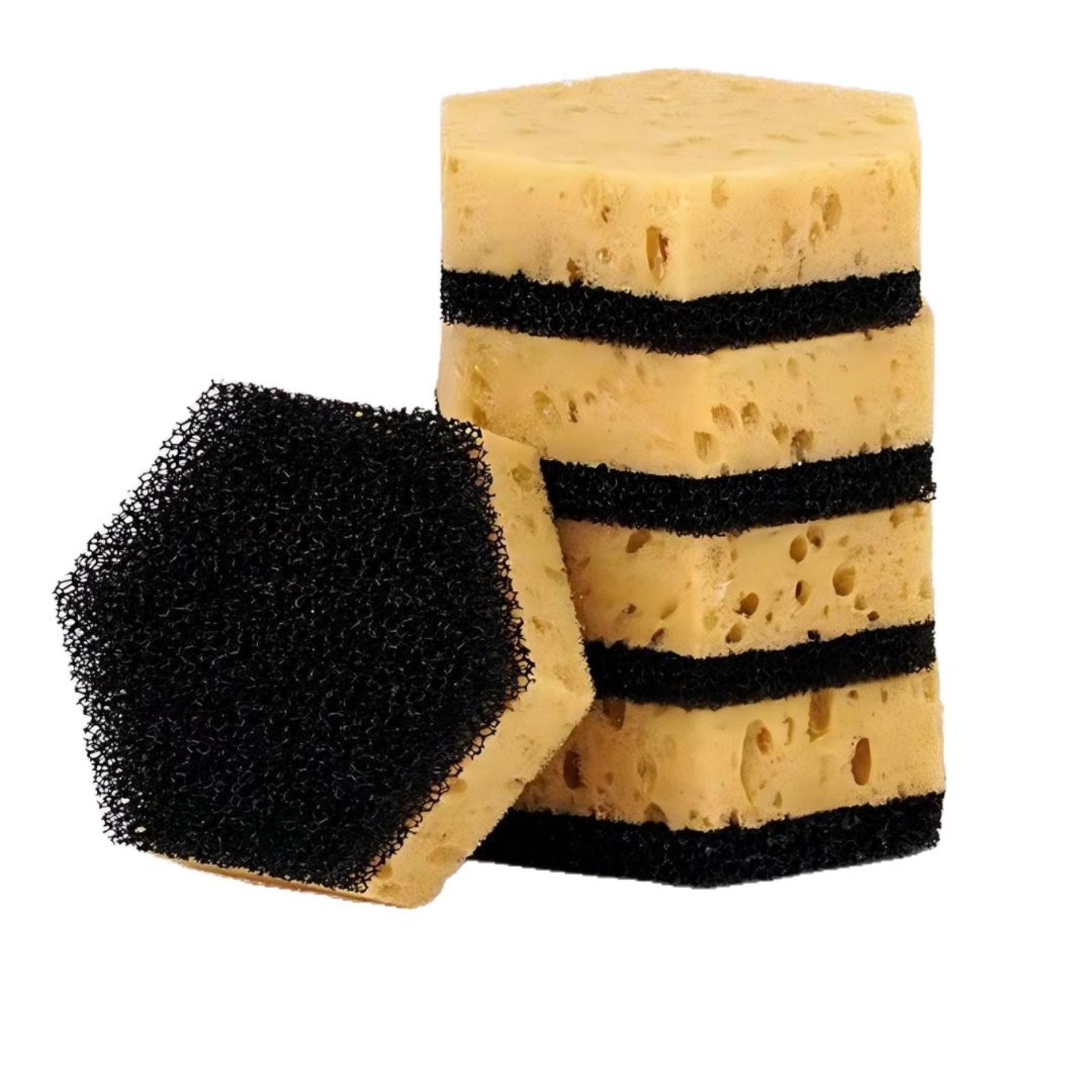 

6 Wood Pulp Cotton Scouring Pads, Dish Sponges One Size