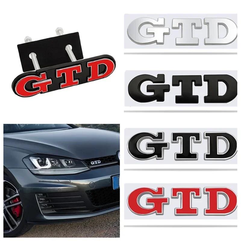 Adesivo Emblema 3D Metal Logotipo GTD Carro Porta Traseira Tronco Grade Dianteira Para Polo GTD MK4 MK5 MK6 MK7 Golf 4 5 6 7 Acessórios Automotivos