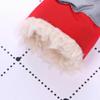 Pet Shoes Dog Boots with Elastic Band 1Set Red Plush Paw Protector