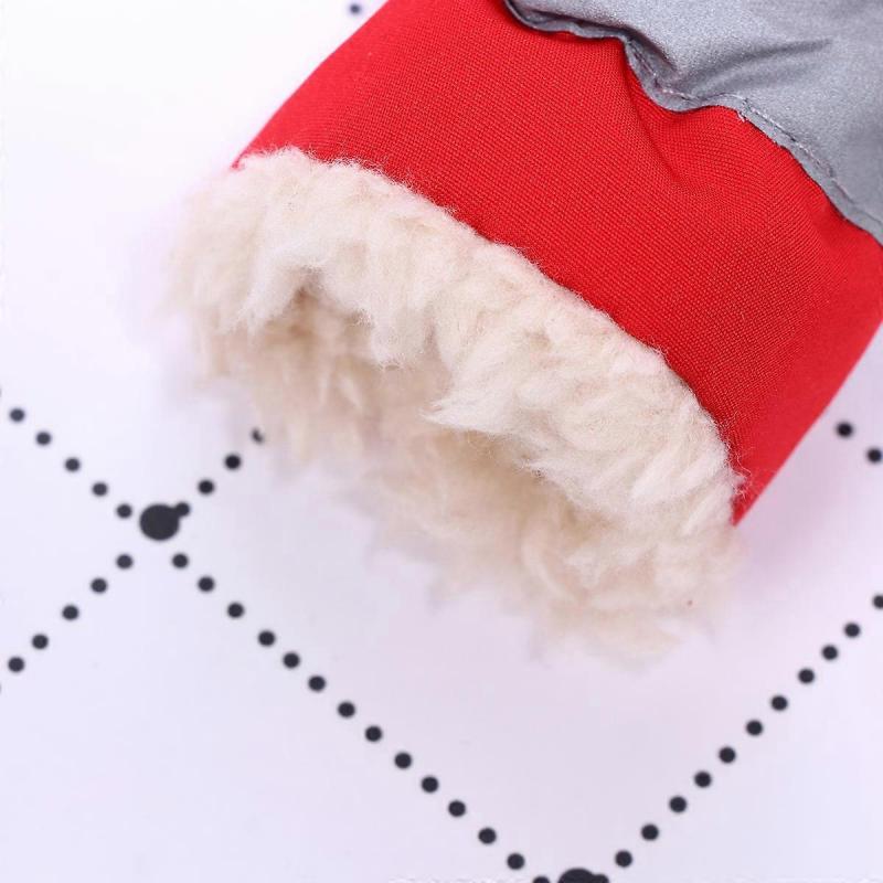 Pet Shoes Dog Boots with Elastic Band 1Set Red Plush Paw Protector