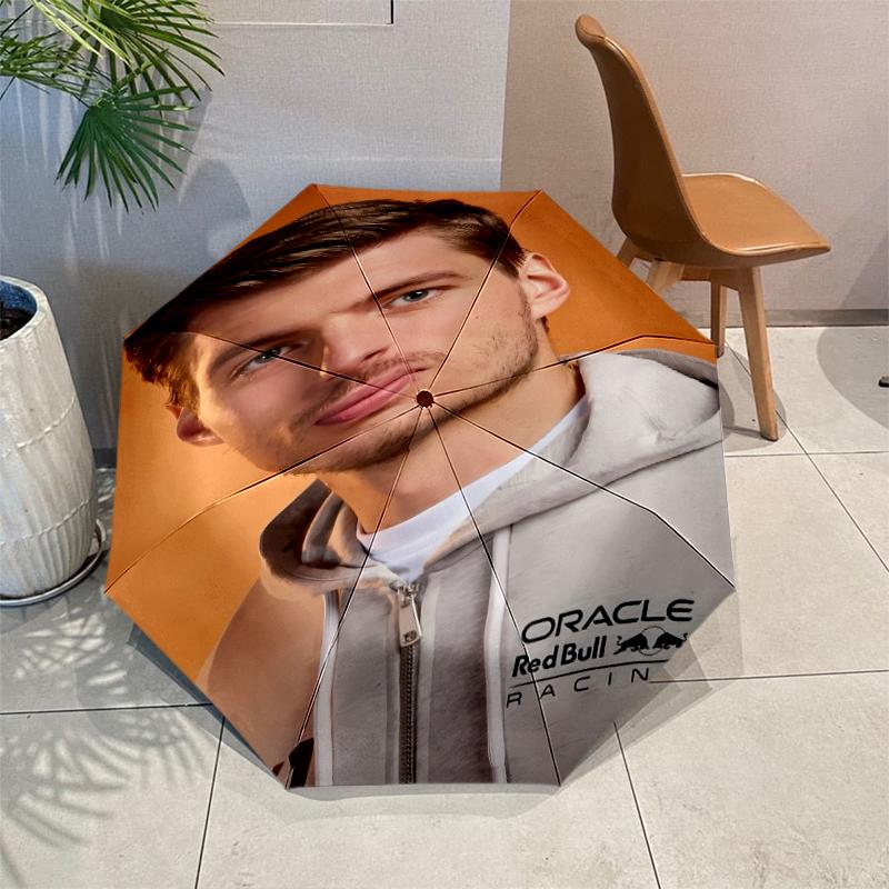 Printed Racing Driver M-Max Verstappen Printed Folding Umbrella,Outdoor,Leisure,And Travel Umbrella,Durable Umbrella Fabric,Birthday And Holiday Gift