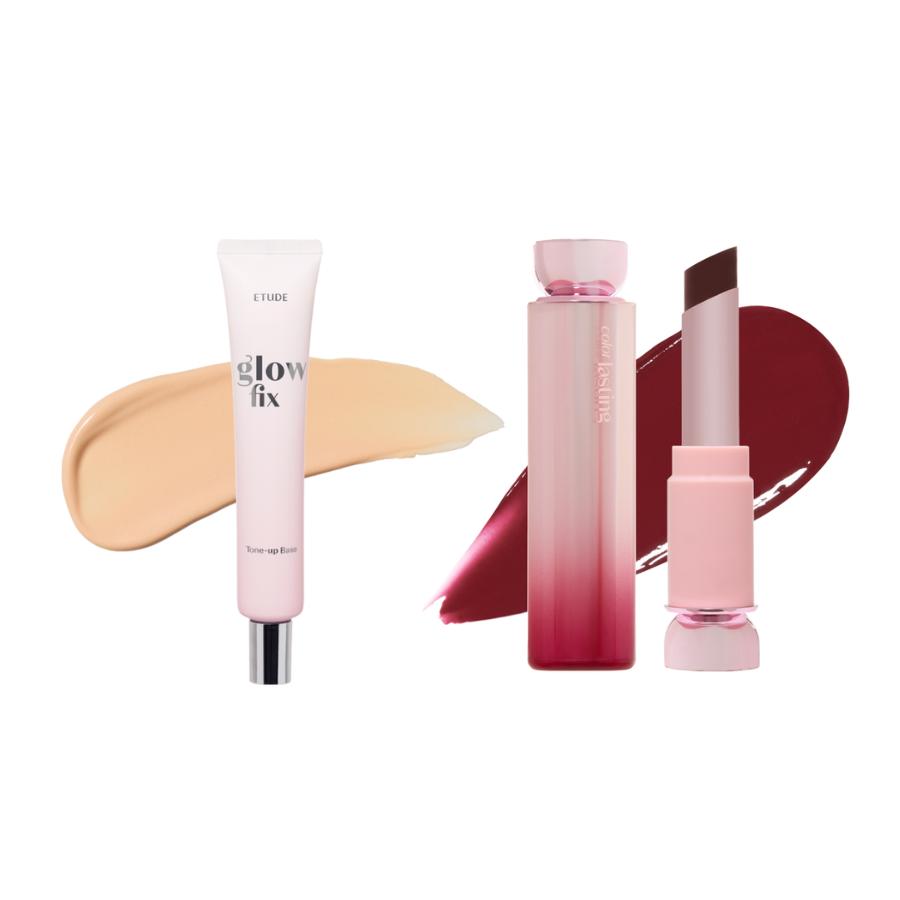 Etude Glow Fix Tone-up Base SPF 50+/PA++++ 30ml + Color Lasting Glow Stick 3.2g