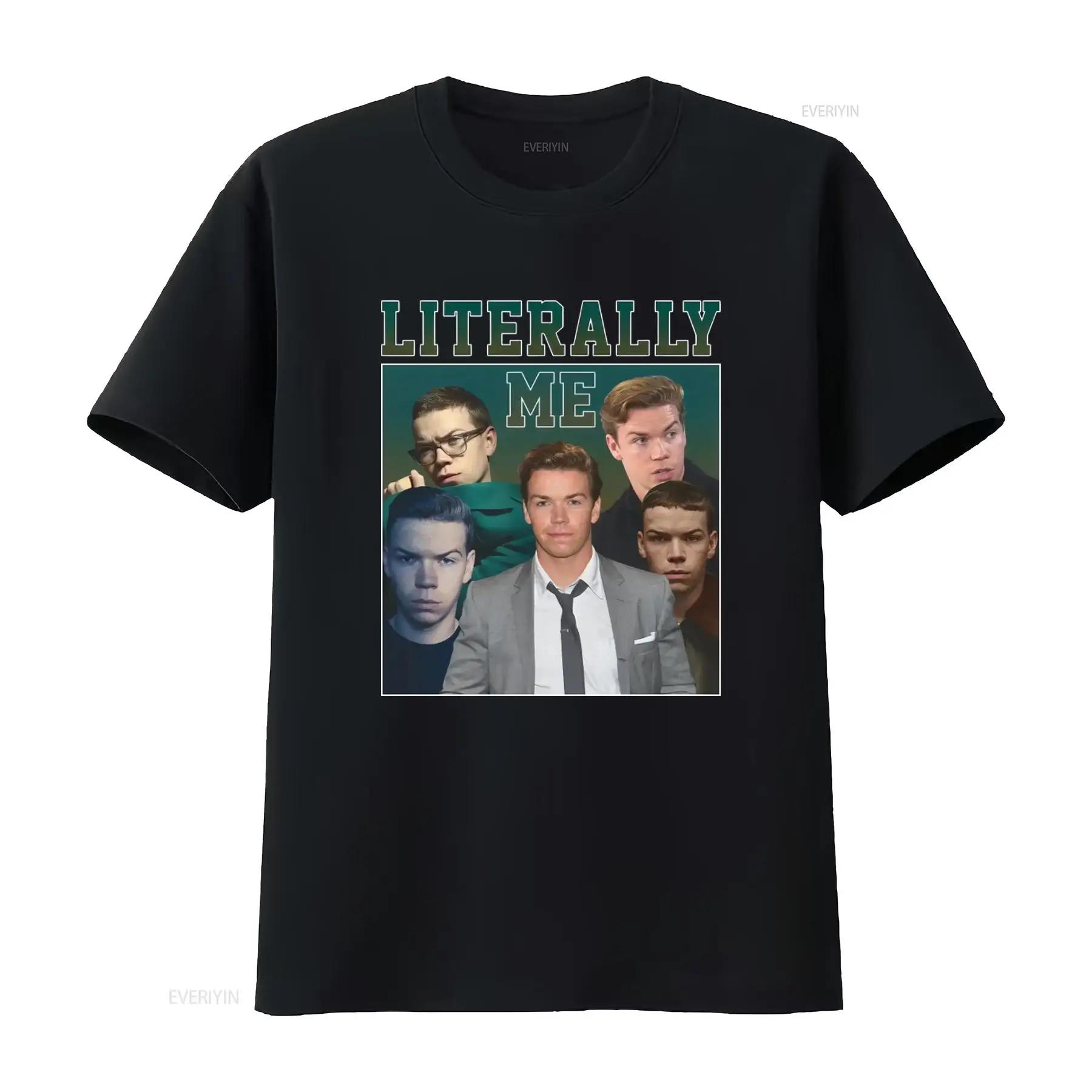 

Will Poulter Literally Me Vintage T Shirt Cotton vintage Washed Slightly Unisex streetwear Top For Everyday Wear - Men s Summ... S разноцветный