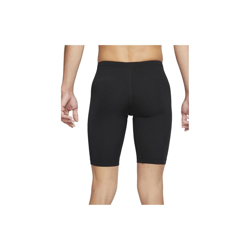 Nike Solid High-Waisted Slim Swim Trunks Men swimwear Black NESSA006-001