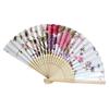 Vintage  Folding Hand Held Flower Fan Chinese Dance Party Pocket Gifts 