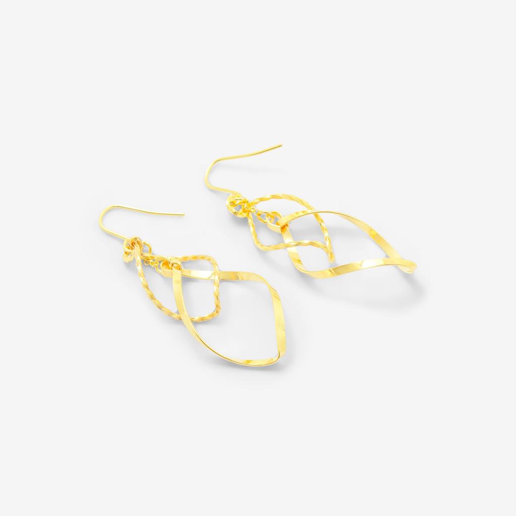 ESTELLE [Official] Women's Hook Earrings, 10K Yellow Gold, 0202-3424-0019-0000