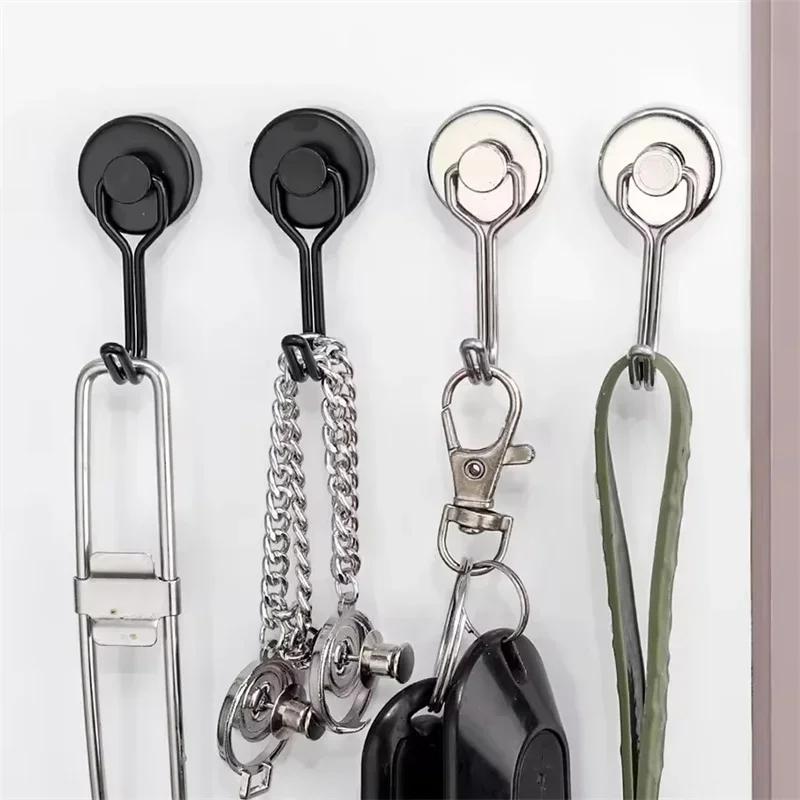1Pcs 0-5kg Heavy Duty Magnetic Hooks Swivel Swing Magnetic Hook Strong Neodymium Magnet Hooks for Hanging, Perfect for Refrig 1