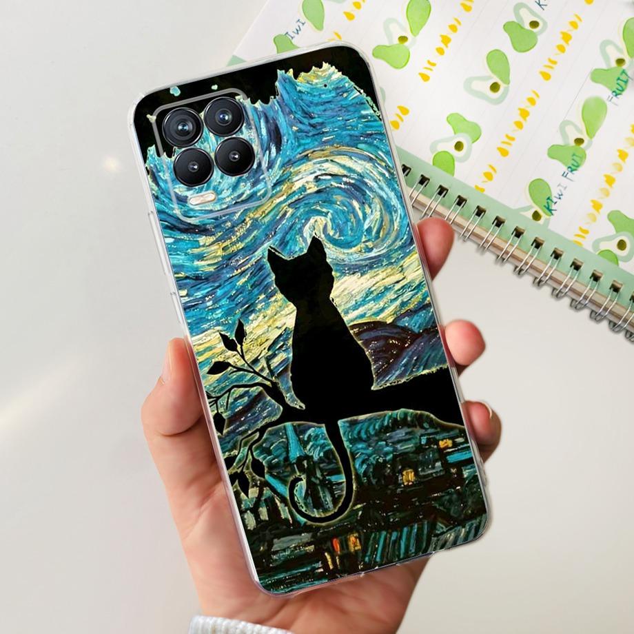 For Realme 8 8i 8Pro 4G 5G Phone Case Clear Soft TPU Silicone Back Cover Cool Cartoon Girly Bumper On Realme8 8 Pro Slim Coques