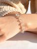 Irregular Transparent Crystal Bead Anklet, Stainless Steel Anklet, Waterproof Foot Jewelry for Women, Summer Beach Boho Jewelry
