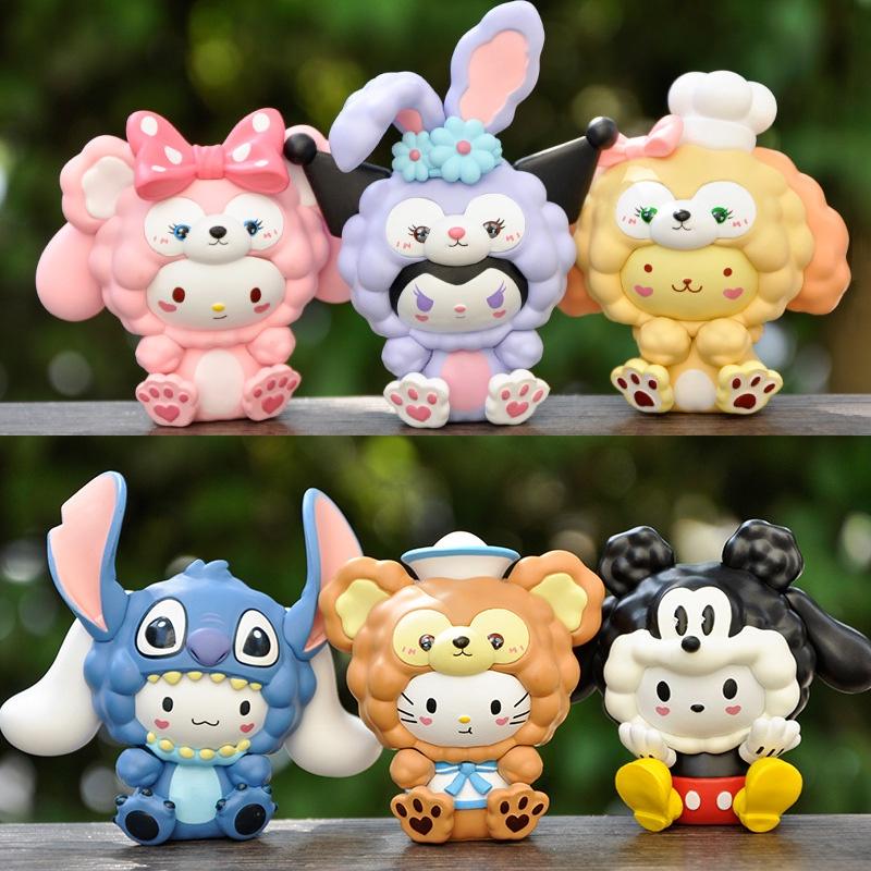 Cute Melede Cos Series Hello Kitty Collectible Toy Figure Pvc Material