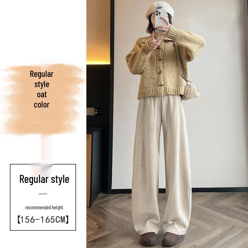 

Fluffy Thickened Banana Wide-Leg Sweatpants, Unisex Autumn/Winter 2025, Versatile High-Waisted Style, Popular Hot Seller L