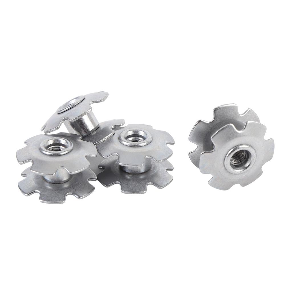 4Pcs Cycle Headset Star Nut Steel 28.6mm Efficient Locking Cycle Fork Star Nut for