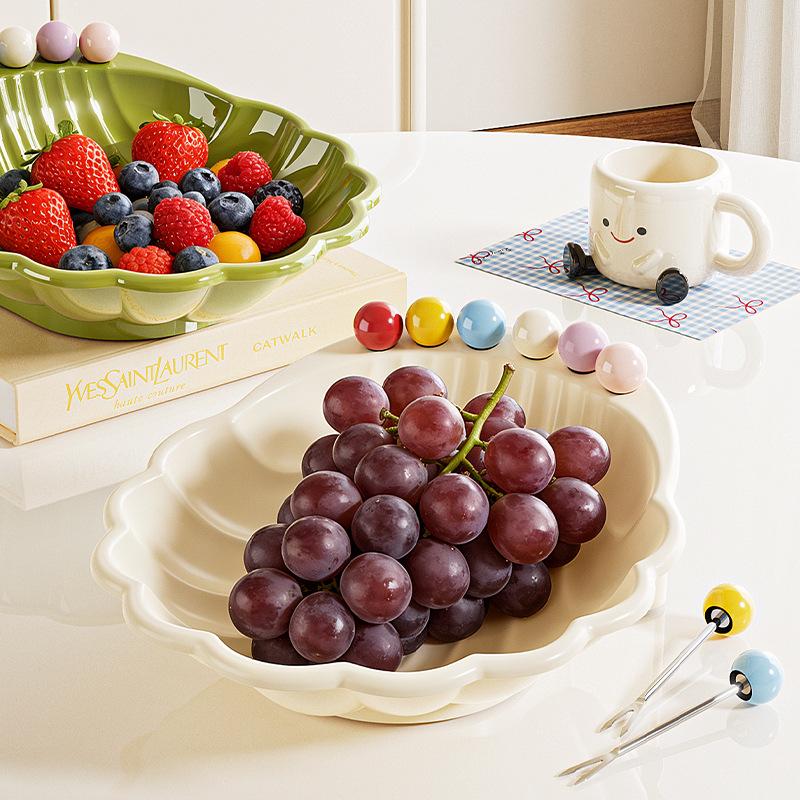 Dopamine Shell Fruit Plate with Forks - Stylish Living Room & Dining Decor