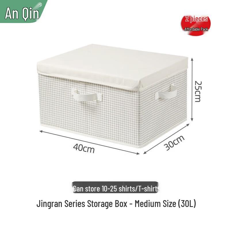

Anqin Foldable Plaid Fabric Storage Boxes (2-Pack)