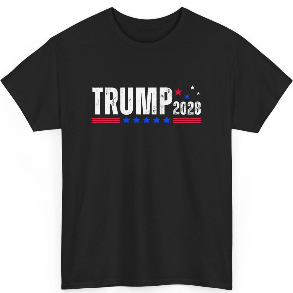 Trump 2028 US Flag Donald Trump President Trump 45 47 48 Unisex T-Shirt Unisex T-Shirt M