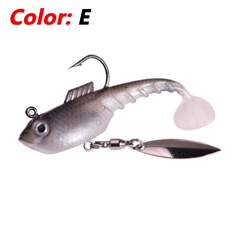 

Вращающаяся блестка, мягкая приманка с защитой от зацепов: Реалистичные прыжки для трансграничной рыбалки. 6.5 cm / 11 g