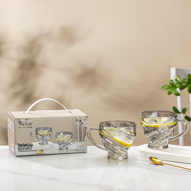 YiLiWu Starlight Handle Glass Tumbler Set