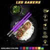 1 Pair LED Lightsaber Chopsticks Glowing Luminous Chopsticks for Sushi Noodles Glow In The Dark Chopsticks Light Up Party Supplies