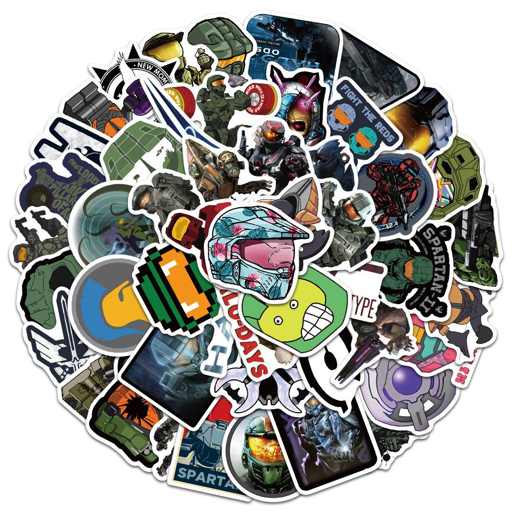 10/50Pcs Cartoon Shooting Stickers Halo DIY Stickers Scrapbooking Phone Luggage Skateboard Vinyl Waterproof Graffiti Decals